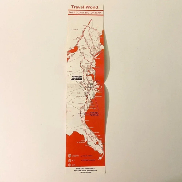 Vintage Travel World East Coast Motor Mileage Map Brochure Pamphlet - Picture 8 of 11